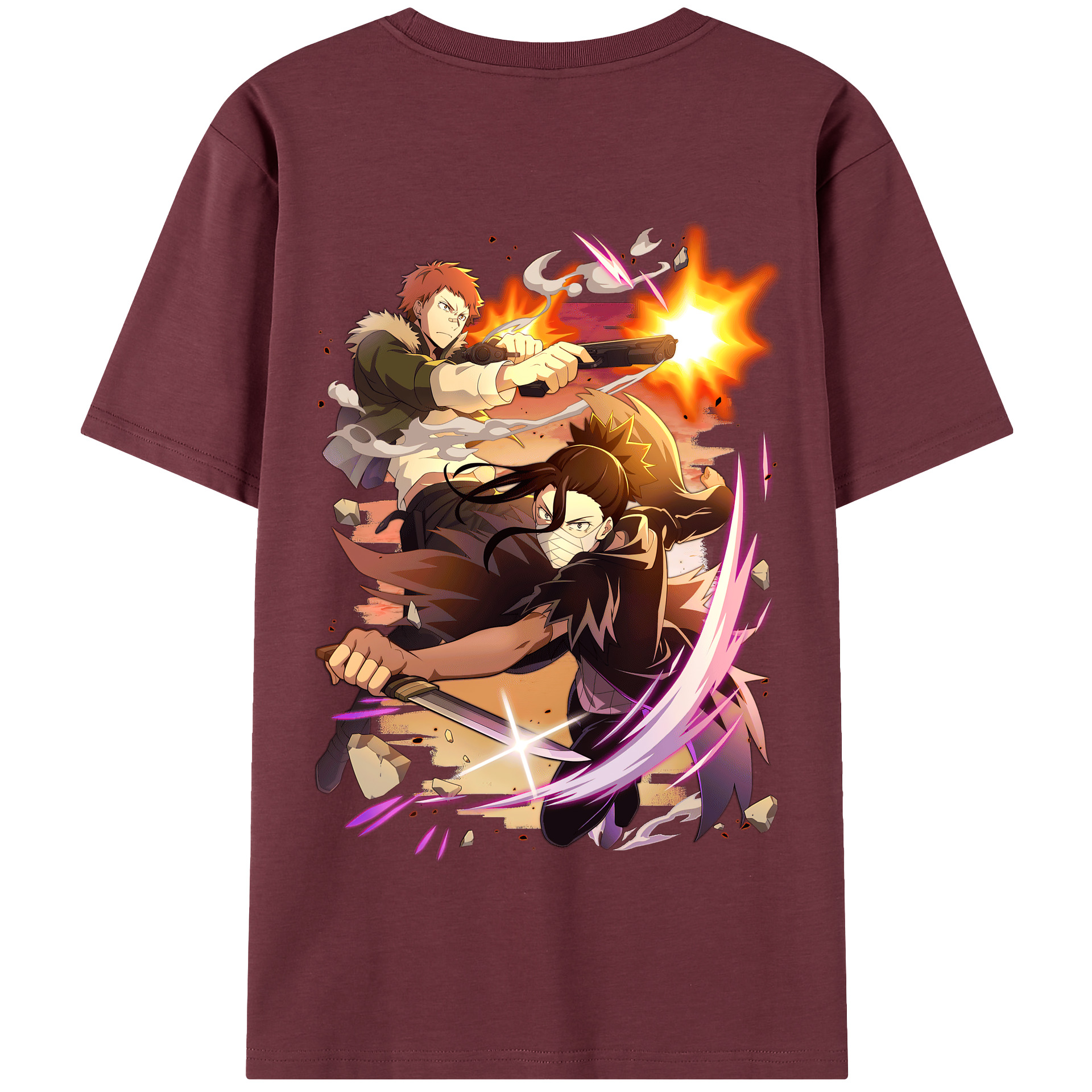 （画像用） 文豪ストレイドッグス Bungo Stray Dogs 綿100％半袖Tシャツ（背面プリント）